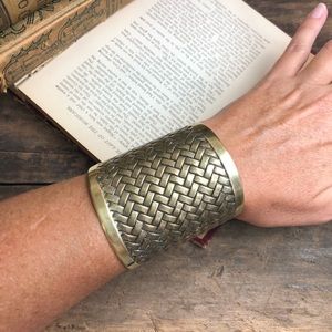 Vintage brass cuff bracelet